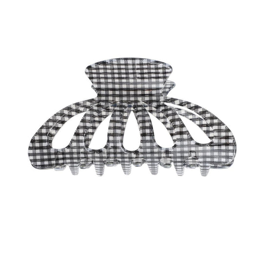 Get Effortless Style: Black Gingham Hair Claw Clip - Buy Now