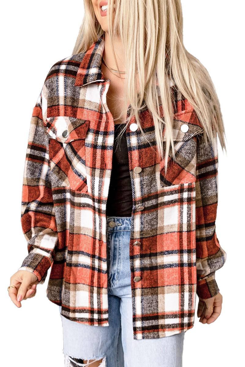 Get Effortlessly Stylish with our Ladies Flannel Shacket - Perfect for Any Occasion