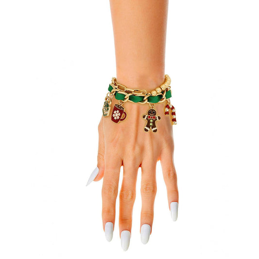 Get Festive with Our Gingerbread Plus Charms Bracelet Set