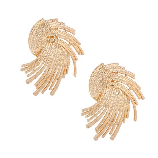 Get Glam with Gold Rope Clip-On Earrings - Fashion Jewelry Must-Have!