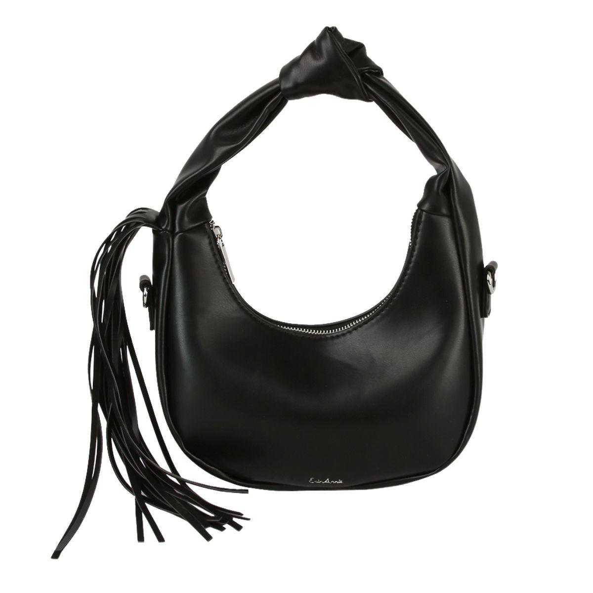 Get Noticed with a Stylish Black Fringe Shoulder Bag for Women