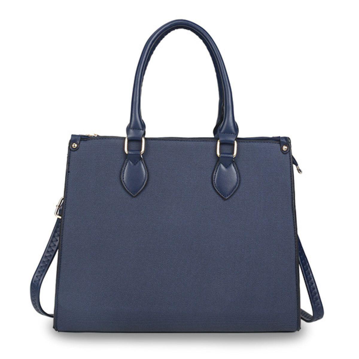 Get Noticed with Stylish Blue Granule Satchel Handbag for Women