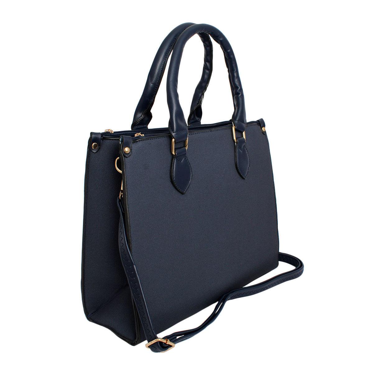 Get Noticed with Stylish Blue Granule Satchel Handbag for Women