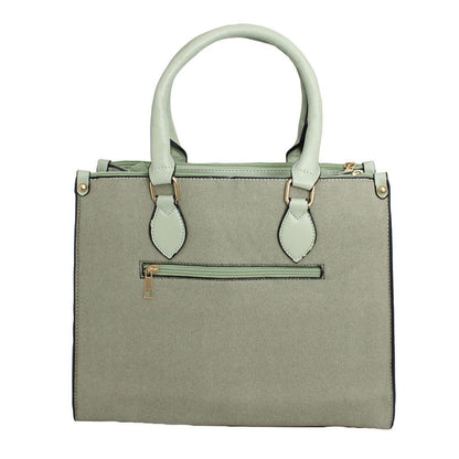 Get Noticed with Stylish Green Granule Satchel Handbag for Women