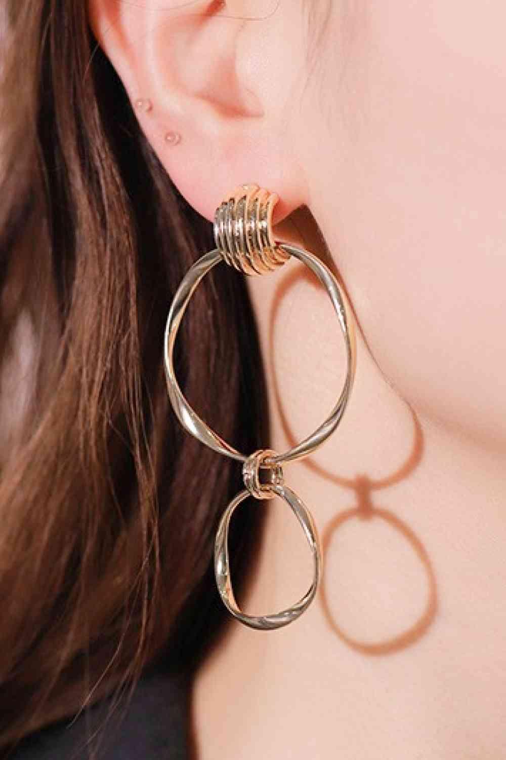 Get Noticed with Stylish Hoop Drop Earrings - Classic & Modern Pick!