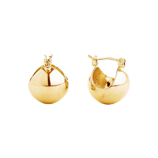 Get Noticed with Stylish Mini Gold Ball-hoop Earrings