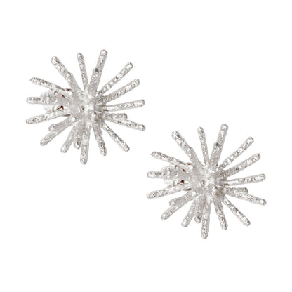 Get Stylish with Clip On Silver Spike Earrings for Women