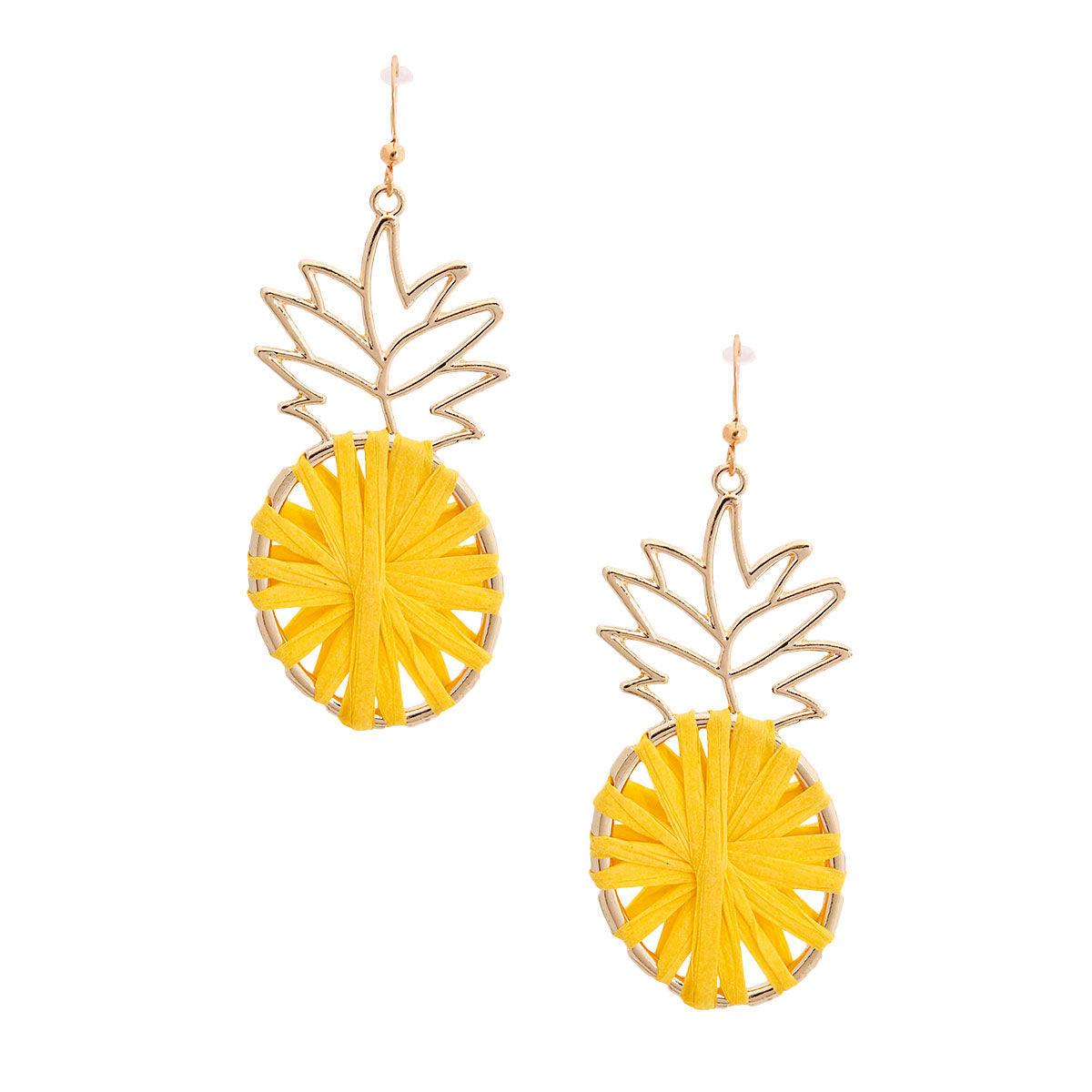 Get Tropical: Shop Our Latest Pineapple Earrings Yellow/Gold
