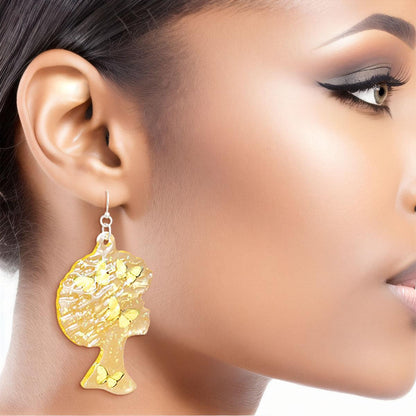 Get Your Afro Yellow Butterfly Earrings Here - Perfect Accessory!