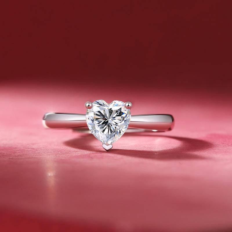 Get Your Heart Racing with Our Moissanite Adjustable Ring