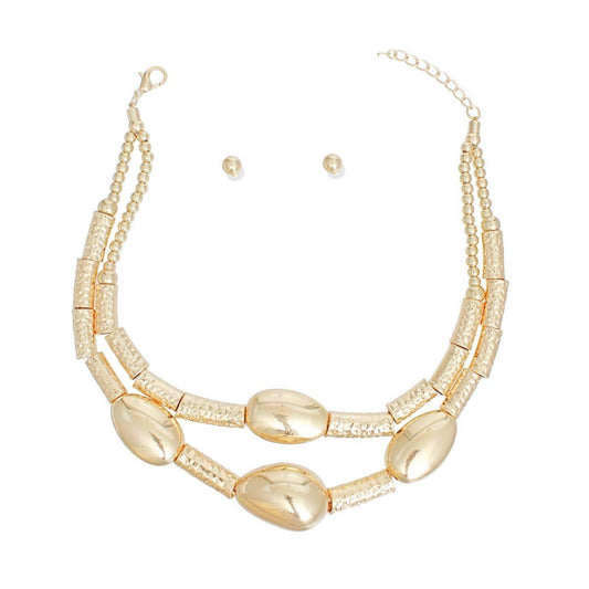 Glam up Your Look with Gold Beads Mixer Necklace Set: Fashion Jewelry