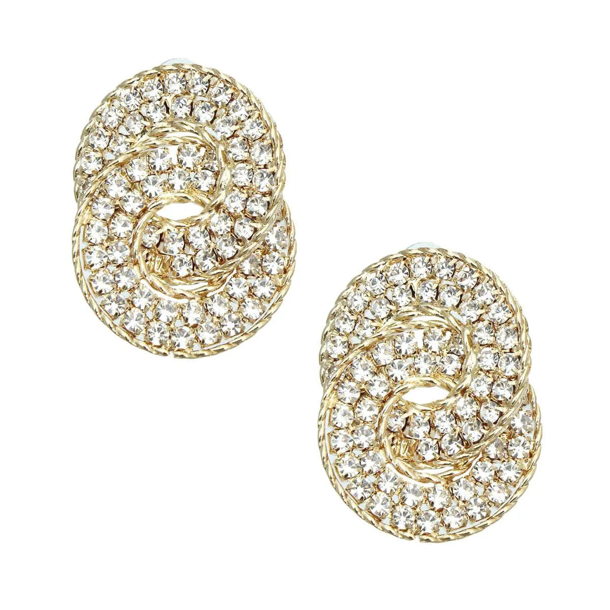 Gold Bling Studs: Slay with These Clear Ring Earrings