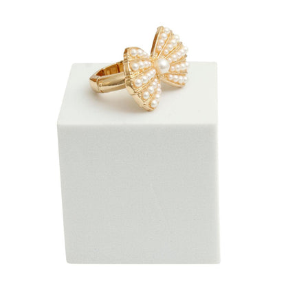 Gold Ring Bow Pearls: Must-Have for Fashionistas - Elevate Any Look