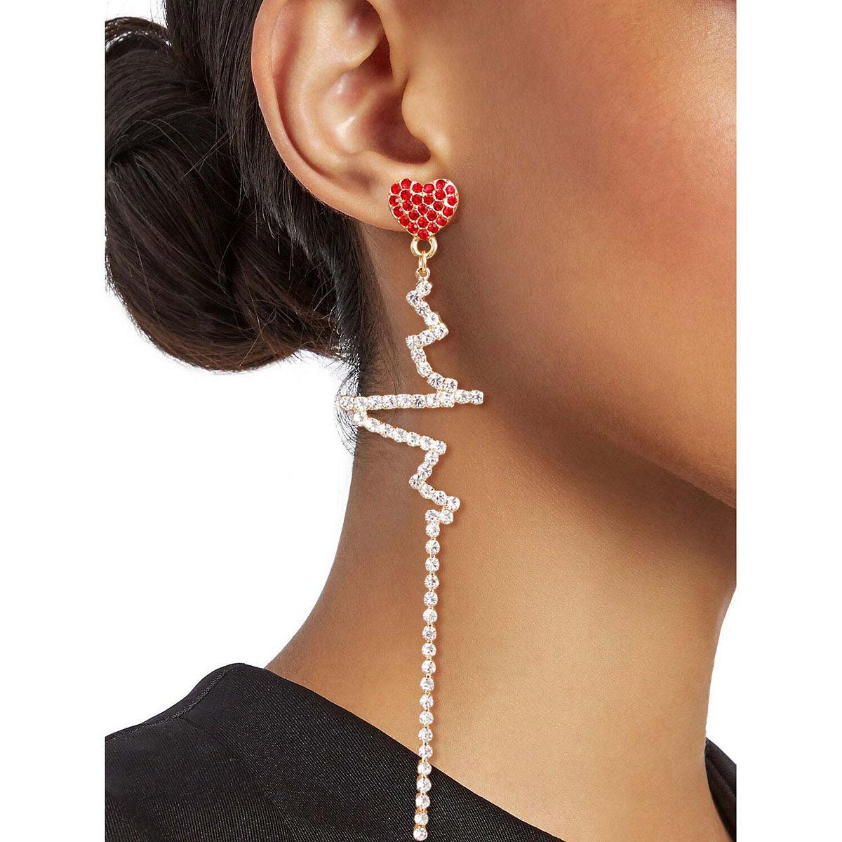 Heartbeat Earrings: Where Gold Meets Red in Stunning Fashion Jewelry