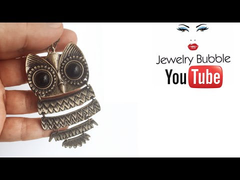 Owl Pendant Necklace Black Eyes Masterfully Articulated YouTube Video