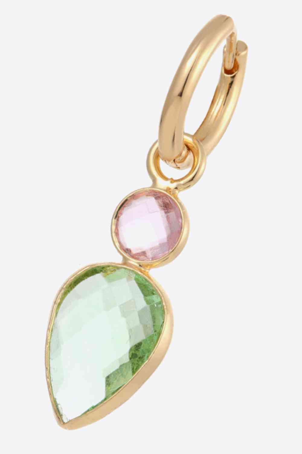 Inject Subtle Color: Pink and Green Drop Earrings for Effortless Style