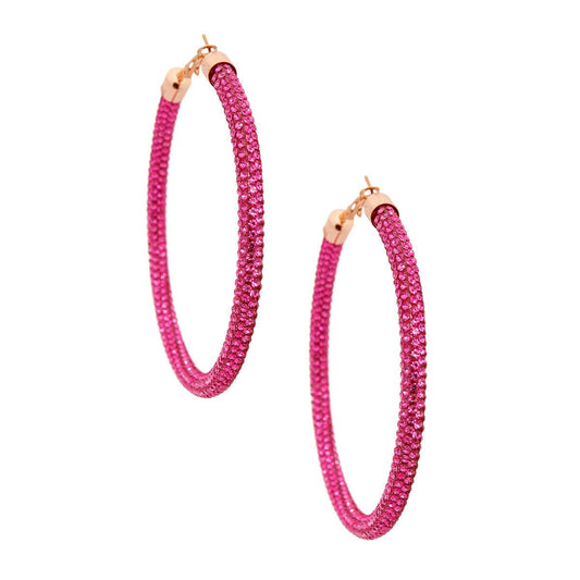 Make a Bold Fashion Statement with Pink Hoop Earrings -Buy Now!