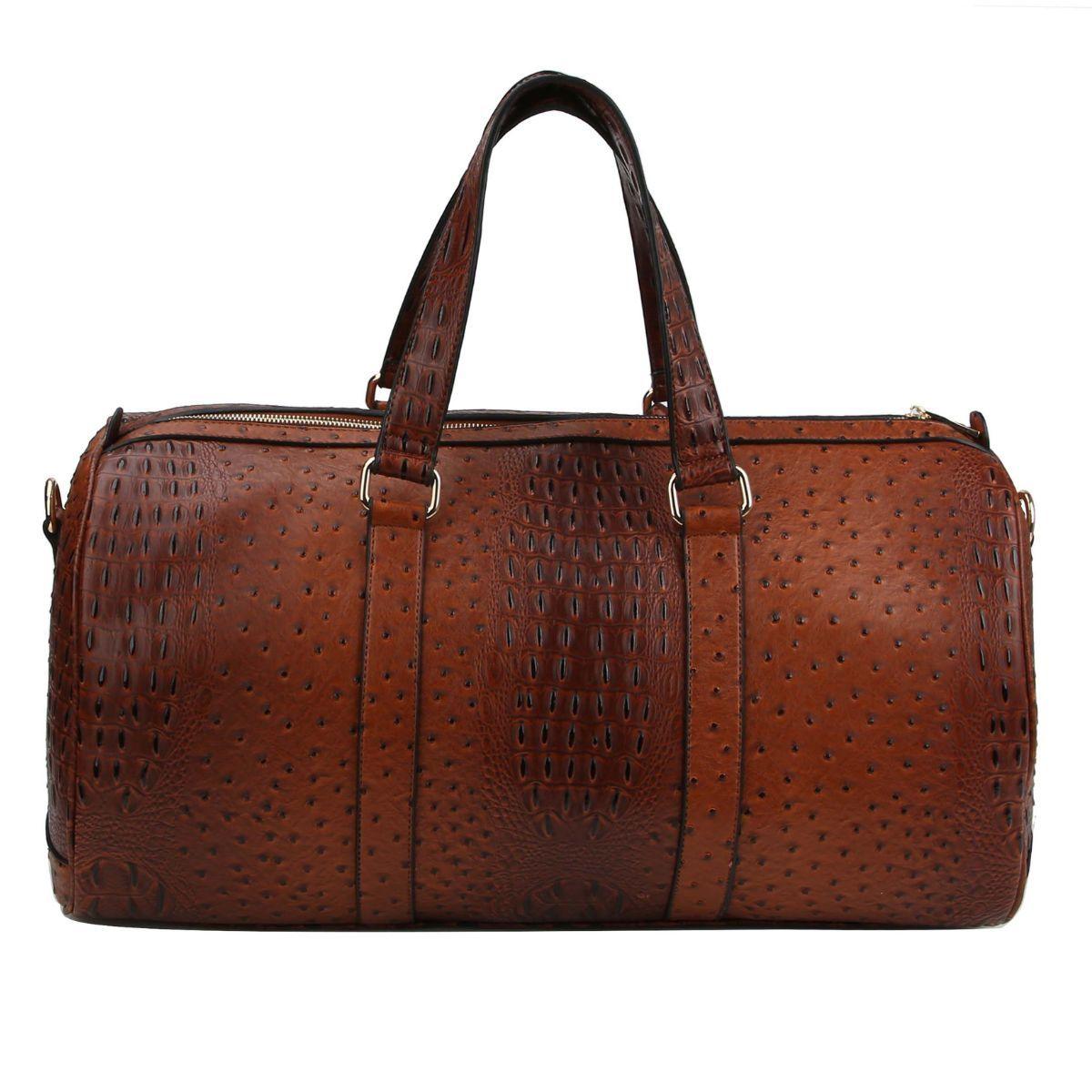 Make a Fashion Statement with Women's Brown Duffle Bag Set