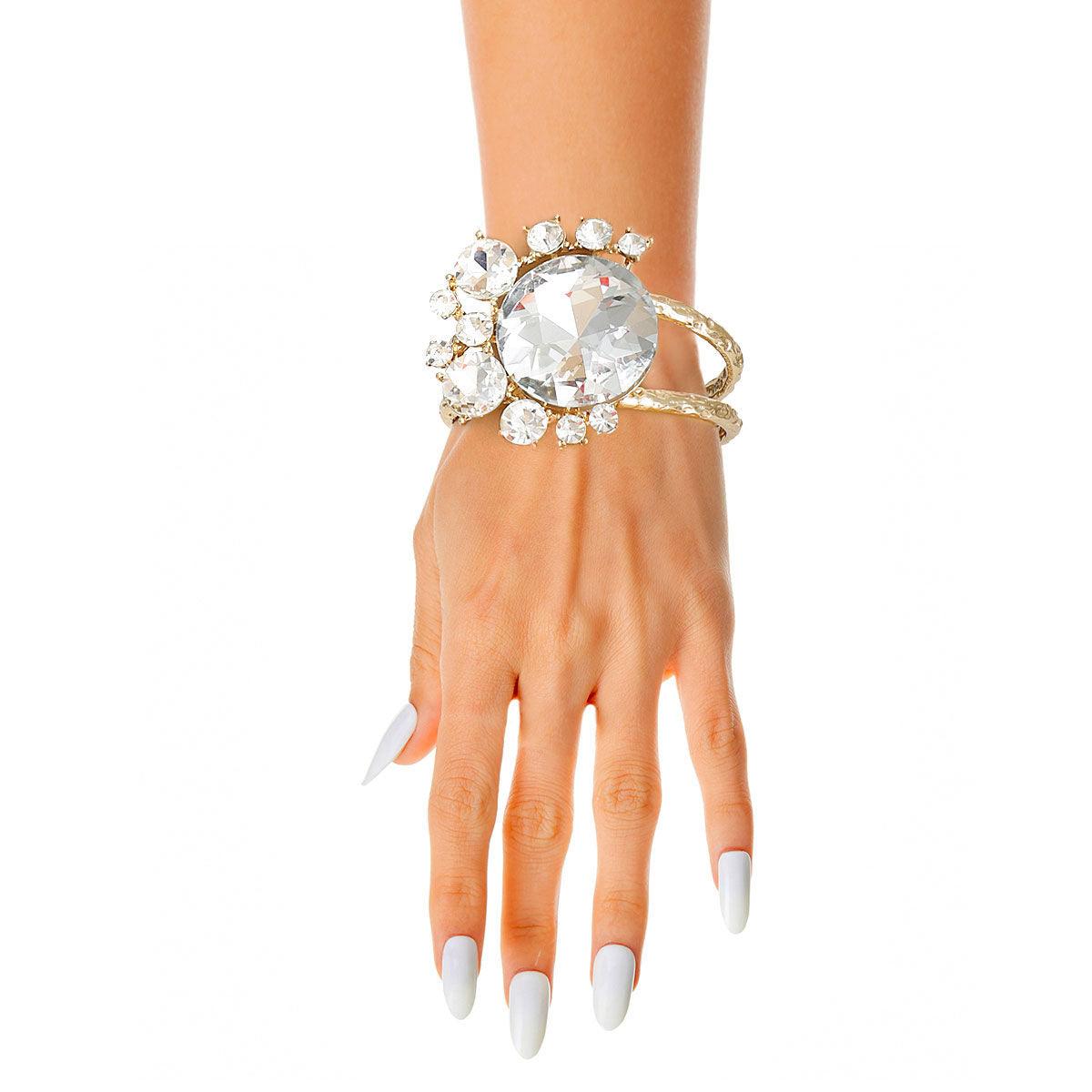 Make a Statement: Must-Have Clear/Gold Cuff Bracelet for a Blissful Wrist