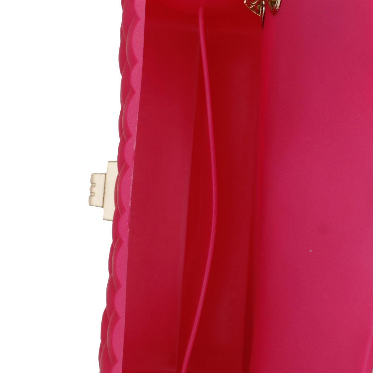Make a Statement with a Stunning Fuchsia Quilted Jelly Crossbody Mini Bag