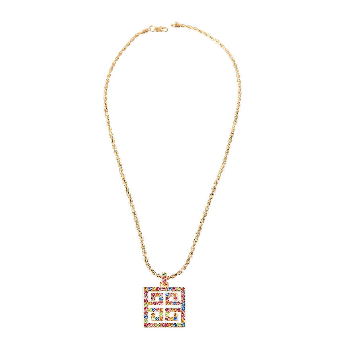 Multicolor Rhinestone Chain Necklace – Your Perfect Statement Piece