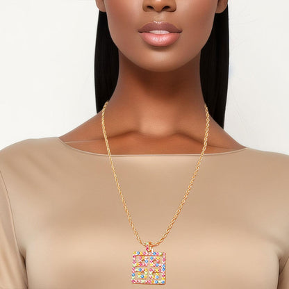 Multicolor Rhinestone Chain Necklace – Your Perfect Statement Piece