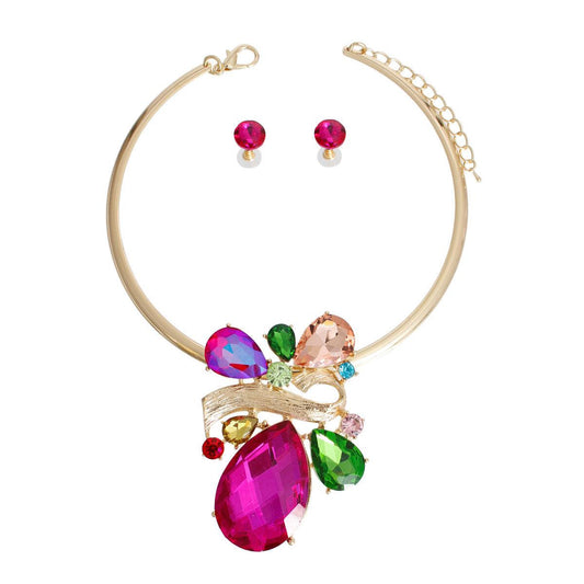 Multicolor Statement Choker Necklace: Unleash the power of jewelry!