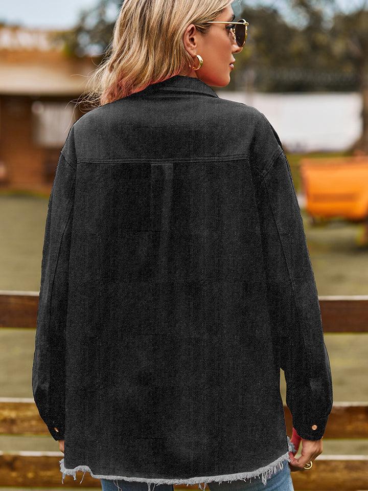 Must-Have Raw Hem Denim Jacket for Women - Perfect Blend of Style and Comfort