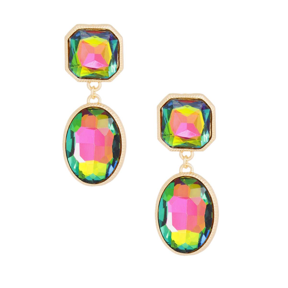 Pink-Green Passion: Clip-On Earrings for Stylish Statements!