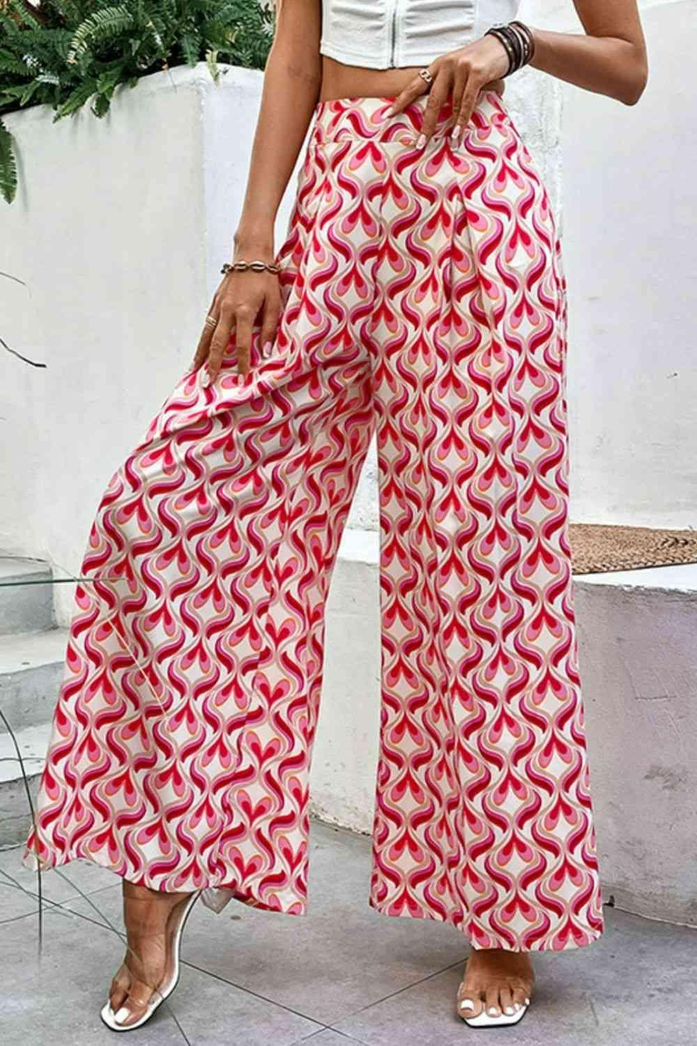 Red Printed High-Waist Culottes Your New Closet Must-Have Ladies!
