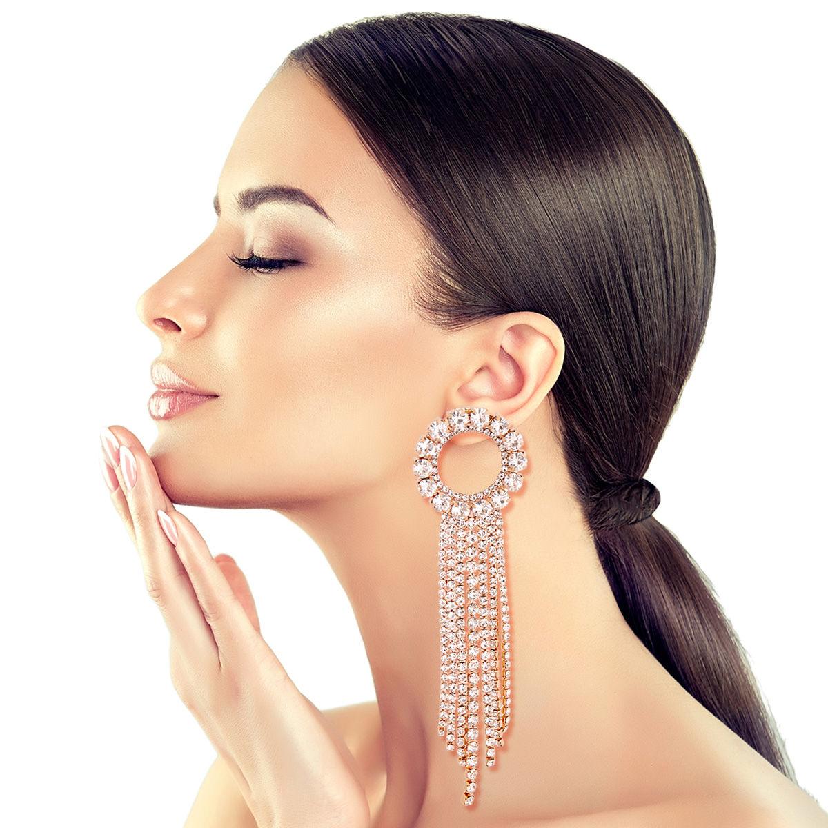 Rhinestone Statement Fashion Earrings: Add Extra Flair to your Look