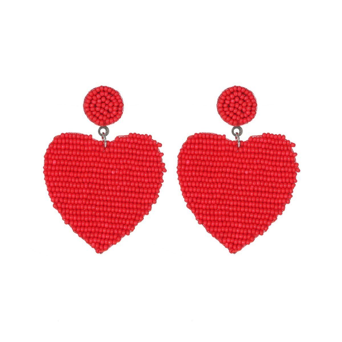 Rock Your Look with Red Heart Earrings: Get Yours Now!