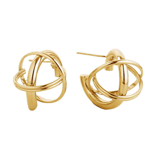 Score Big Style Points with Small Stud Gold Open Ball Earrings
