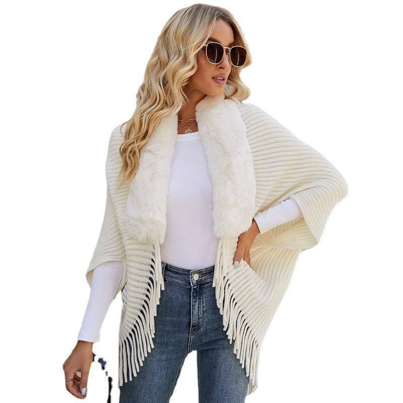Shawl Poncho Faux Fur Cape Open Front Cardigan: Stay Fashionable this Season