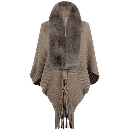 Shawl Poncho Faux Fur Cape Open Front Cardigan: Stay Fashionable this Season