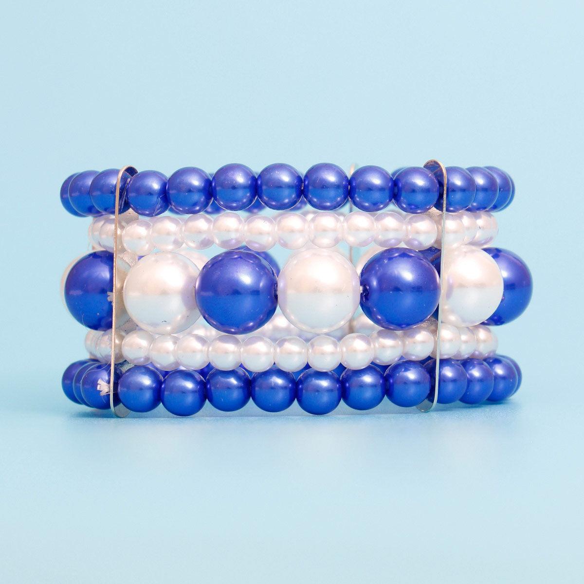 Shop Blue & White Pearl Bracelet for Her Fashion Jewelry