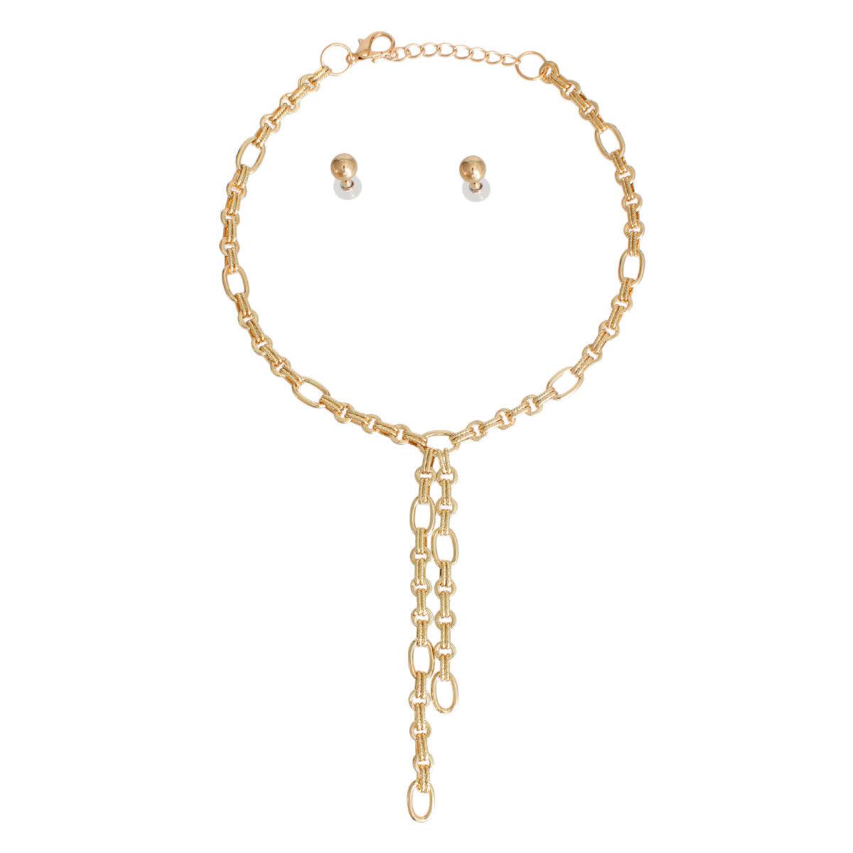 Shop Cool Style Gold Finish Lariat Necklace Set - Limited Stock!