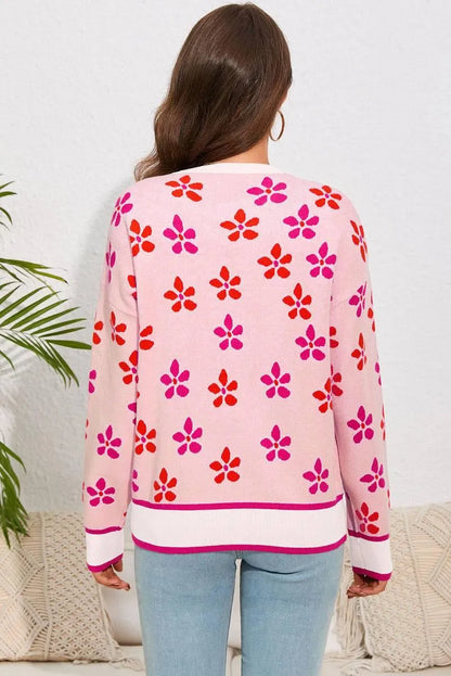 Shop Now for a Cute Flower Print Ladies Sweater - Get Cozy in Style!