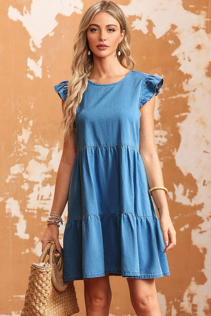 Shop Now for the Ultimate Denim Blue A-Line Chambray Dress