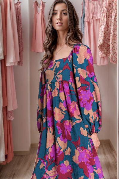 Shop the Trend: Square Neck Balloon Sleeve Midi Dress