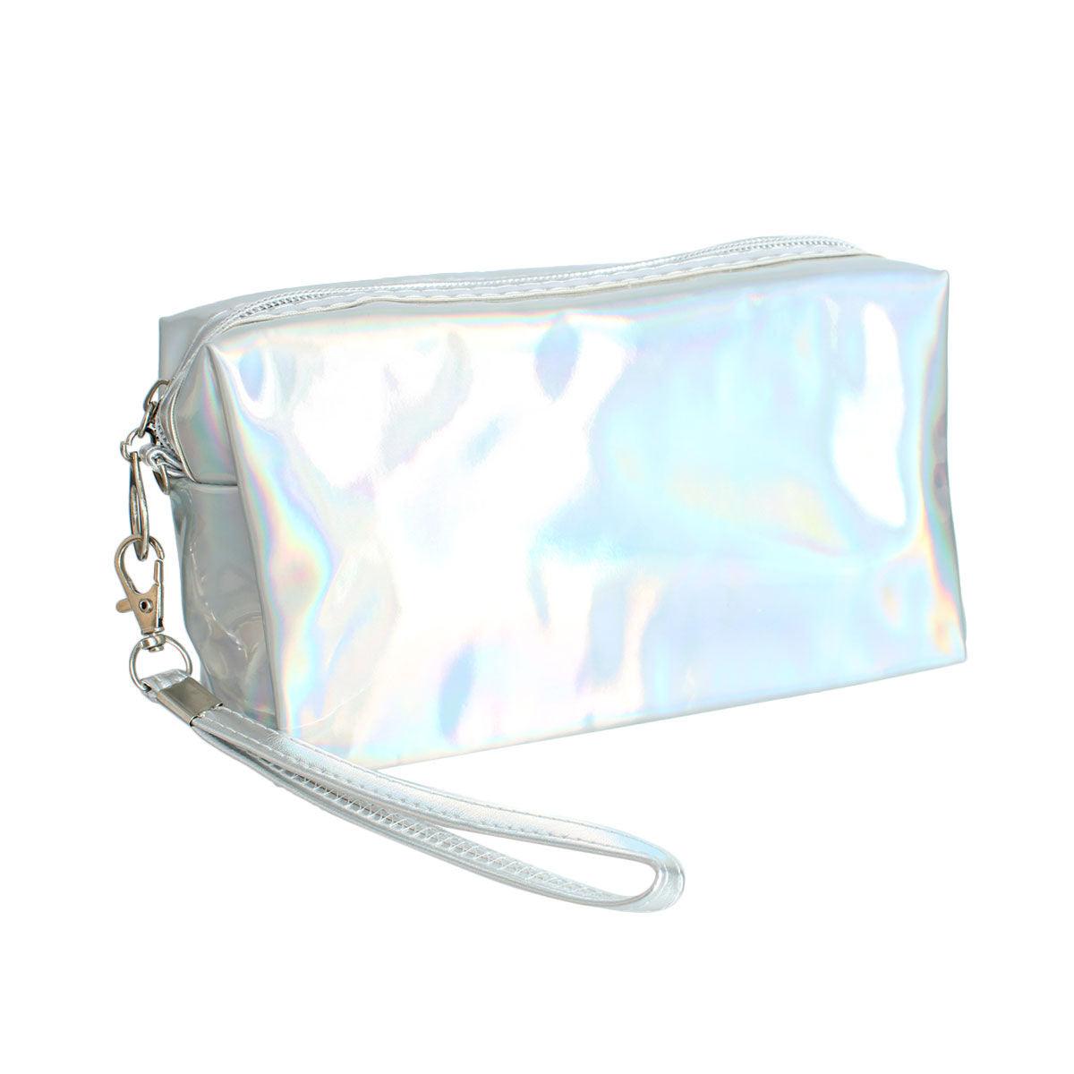 Silver Cosmetic Pouch Bag for Women is Convenient and Practical