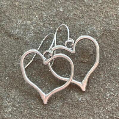 Silver Plated Dangle Heart Earrings for Every Occasion