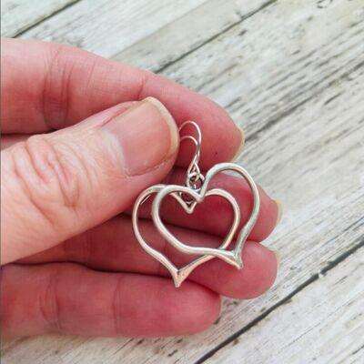 Silver Plated Dangle Heart Earrings for Every Occasion