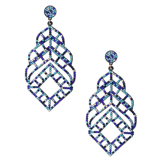 Stand Out with Blue Filigree Earrings - Make a Fashion Statement Today