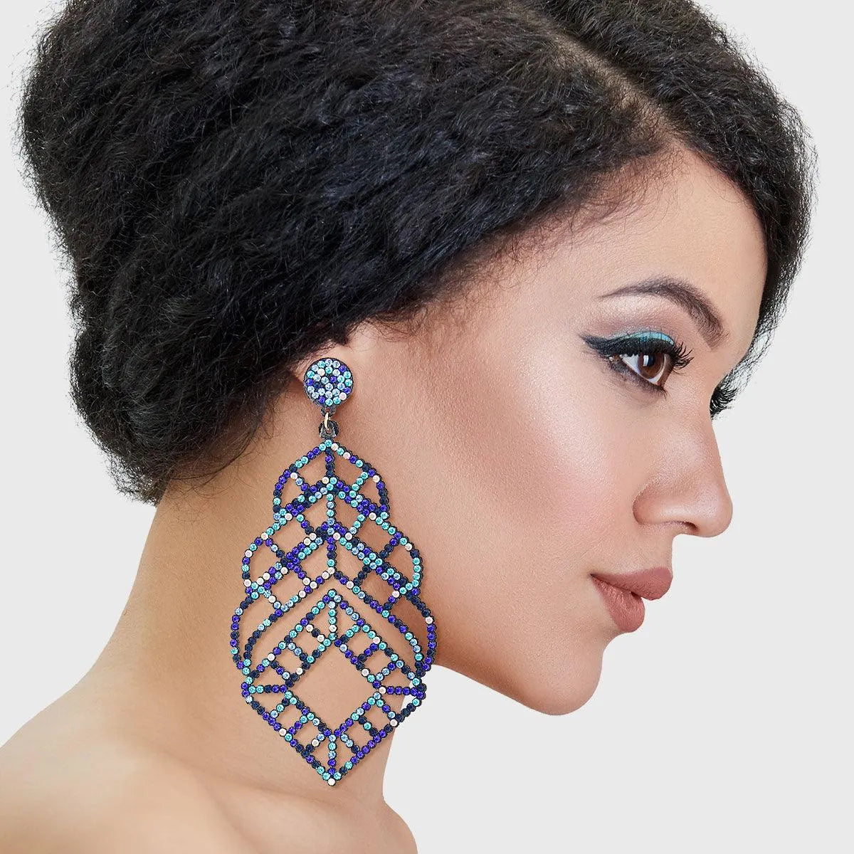 Stand Out with Blue Filigree Earrings - Make a Fashion Statement Today