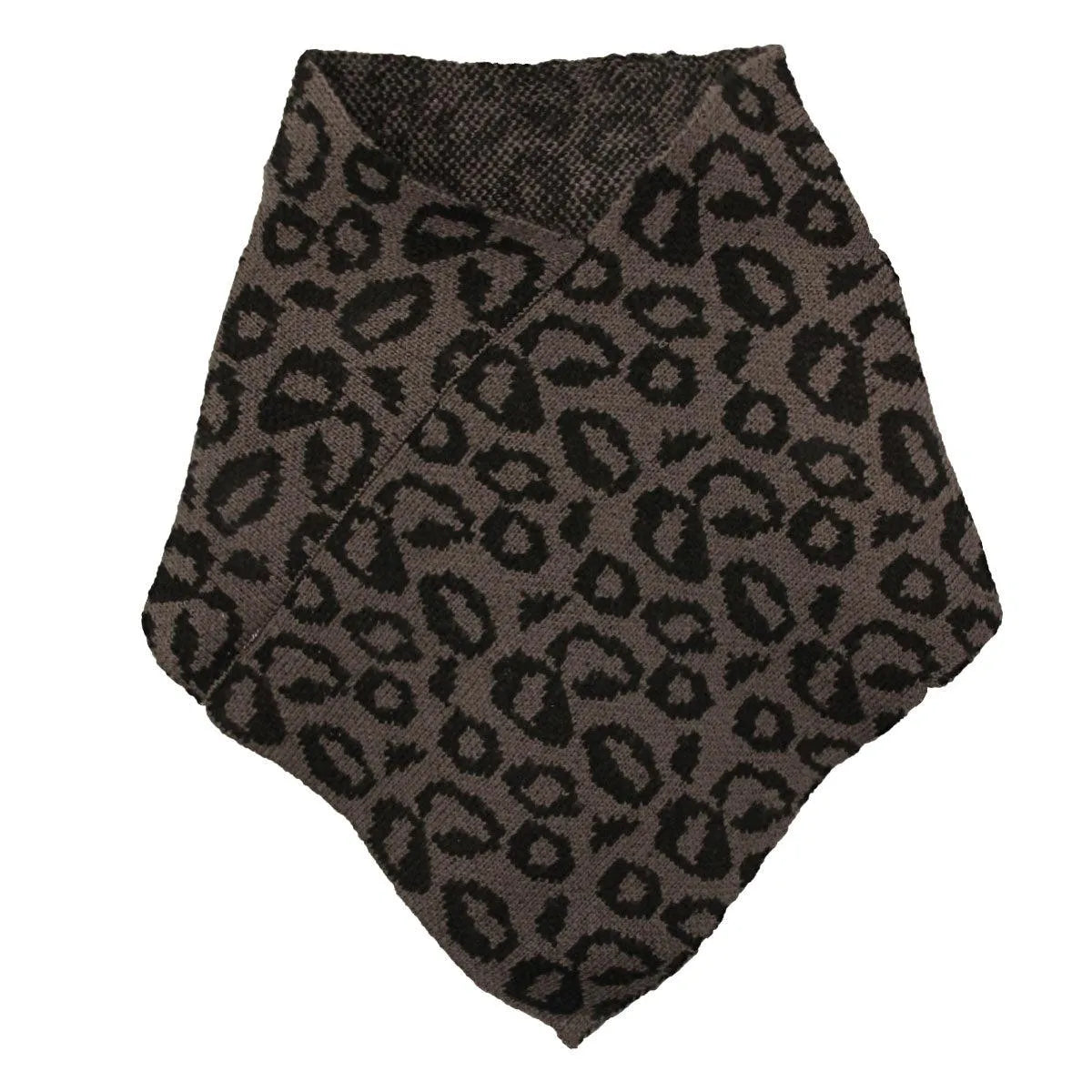 Stay Fashionable with a Gray Leopard Triangle Tube Scarf