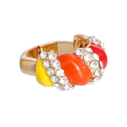 Stylish Multicolor Twisted Design Ring - Fashion Jewelry