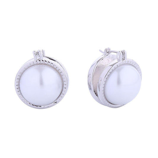 Timeless Beauty: Small White Gold Pearl Earrings