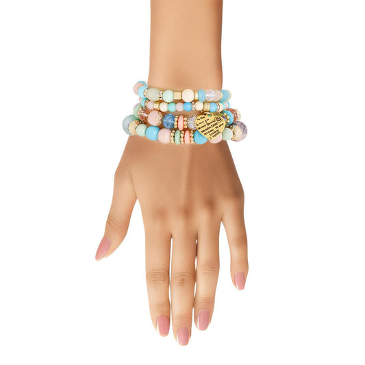 Unleash Love: Get the Ultimate Multicolor Bead Bracelet Set Now!