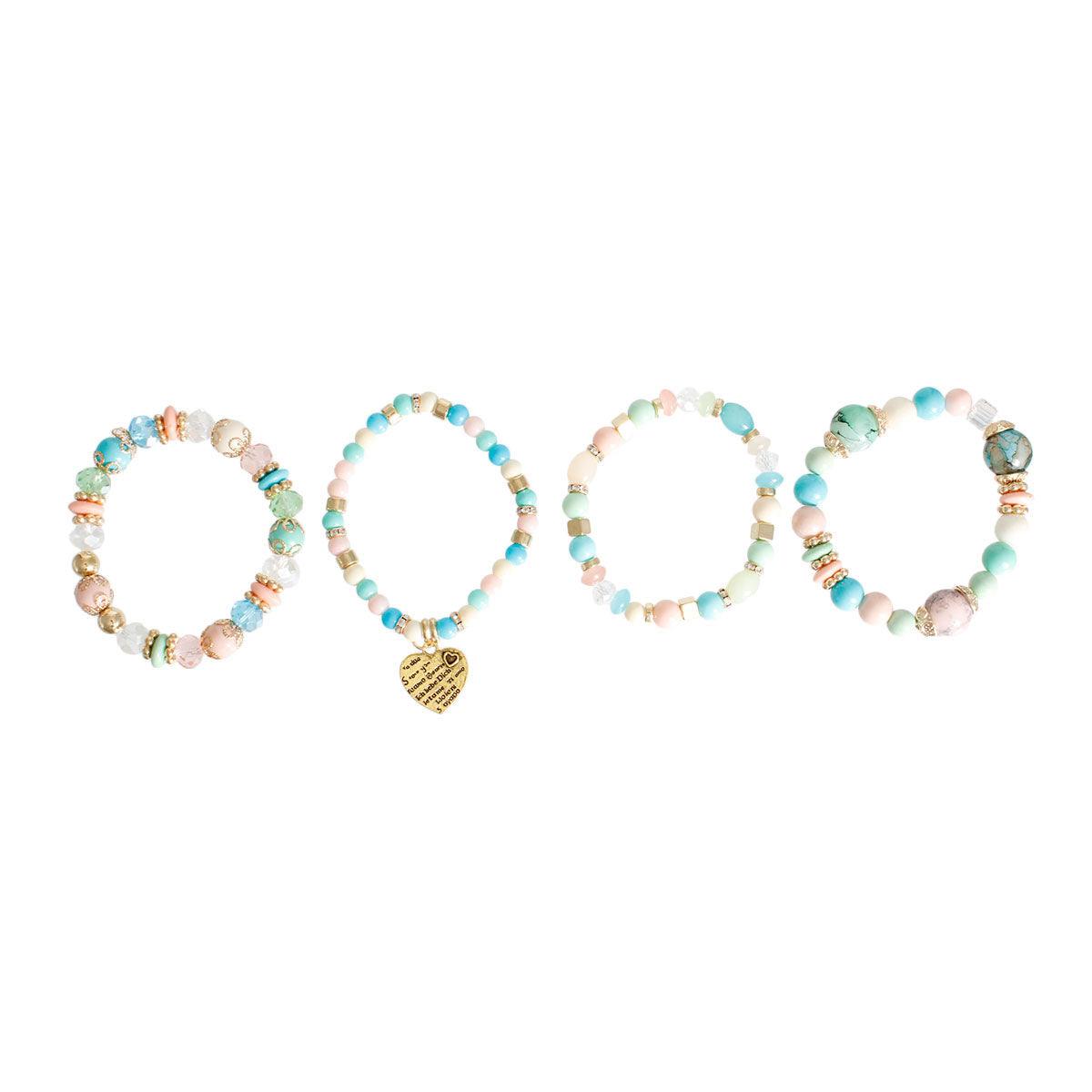 Unleash Love: Get the Ultimate Multicolor Bead Bracelet Set Now!